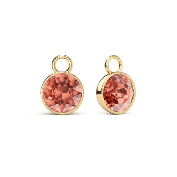 Bella 2 Carat Mix Charms with Padparadscha Swarovski Crystals Gold Plated