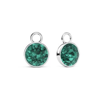 Bella 2 Carat Mix Charms with Blue Zircon Swarovski Crystals Rhodium Plated