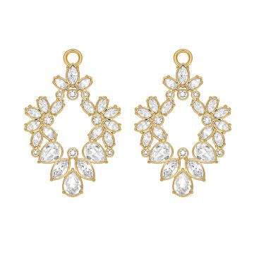 Charlotte Floral Drop Mix Charms Clear Gold Plated