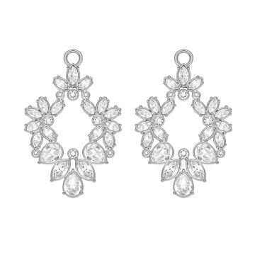 Charlotte Floral Drop Mix Charms Clear Rhodium Plated