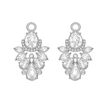 Luana Drop Mix Charms Clear Rhodium Plated