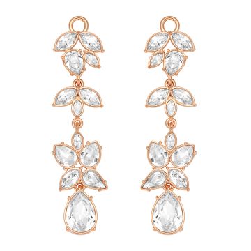 Tatiana Floral Drop Mix Charms Clear Rose Gold Plated