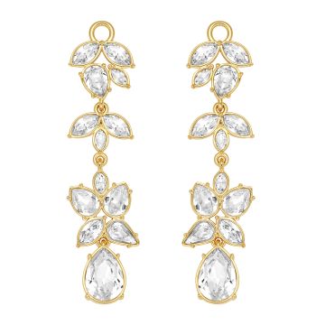Tatiana Floral Drop Mix Charms Clear Gold Plated