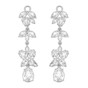 Tatiana Floral Drop Mix Charms Clear Rhodium Plated