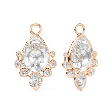 Valentina Drop Mix Charms Clear Rose Gold Plated