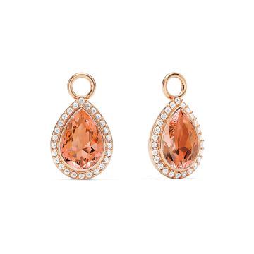 Angelic Teardrop Drop Mix Charms Rose Peach Rose Gold Plated