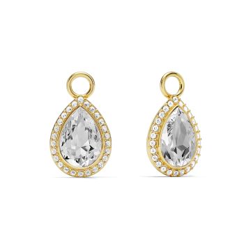 Angelic Teardrop Drop Mix Charms Clear Gold Plated