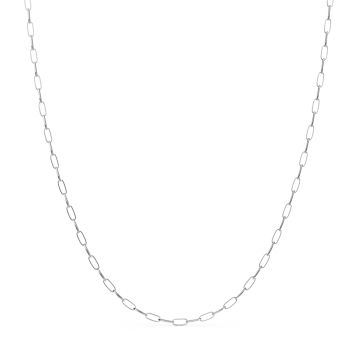 Cable Carrier Necklace Rhodium Plated