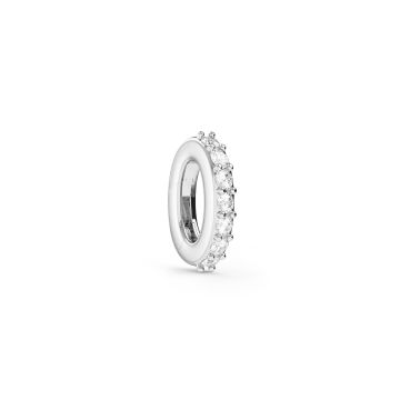 Eternity Mix Carrier Pendant Clasp Clear Rhodium Plated