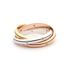 Trinity Tri-Coloured Interlocking Ring