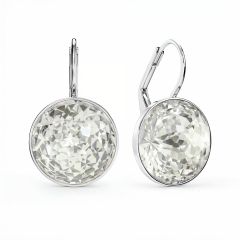 Bella Earrings 10 Carat Drop Earrings Crystal Silver Shade Crystals Rhodium Plated