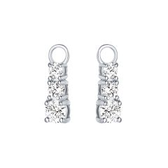 Attract Trilogy Cubic Zirconia Mix Hoop Earring Charms