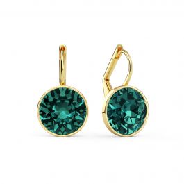 Bella Earrings with 6 Carat Blue Zircon Crystals Earrings Swarovski Crystal Earrings Australia Sale MYJS Gold Plated Drop blue Earrings