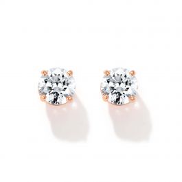 trending jewels Silver Solitaire Round Earrings with CZ Clear Crystal trending jewels Silver Solitaire Round Earrings with CZ Clear Crystal
