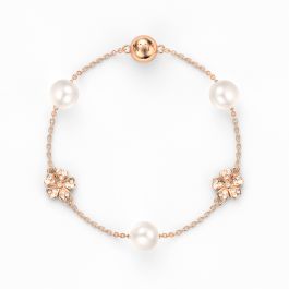 Pearl and rose gold bracelet deals