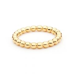 Circle Bubble Statement Stackable Ring 5 Sizes MYJS Stack Rings 18k Gold Plated