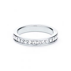 Eternity Stackable Ring Statement Round Crystals Rhodium Plated 5 Sizes Gift