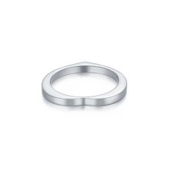Arc of Love Basic Ring Rhodium Plated