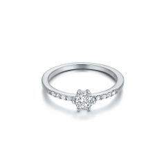 Vittore Attract Ring with Swarovski Crystals Rhodium Plated