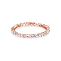 Vittore White Eternity Stackable Ring Sterling Silver Rose Gold Plated Stack