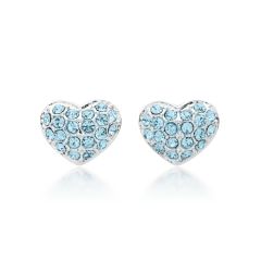 MYJS Alana Heart Earrings with Aquamarine Swarovski® Crystals
