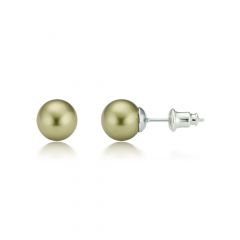 Light Green Swarovski® Crystal Pearl Stud Earrings