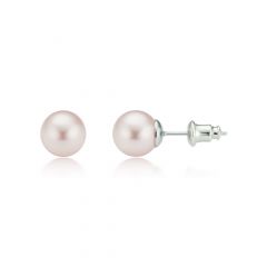 Roseline Pink Swarovski® Crystal Pearl Stud Earrings