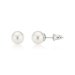 White Swarovski® Crystal Pearl Stud Earrings