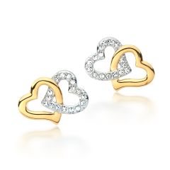 MYJS Dual Tone Match Earrings with Swarovski® Crystals