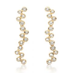 MYJS Fidelity Drop Earrings with Swarovski Crystals GP Dangle Wedding Bridal