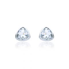 MYJS Brief Triangle Earrings Stud with Swarovski Crystals WGP Hypoallergenic