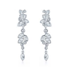Enchanted Drop Earrings With Swarovski® Crystals Rhodium Plated