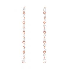 Louison Drop Earrings With Cz Rose Gold Plated