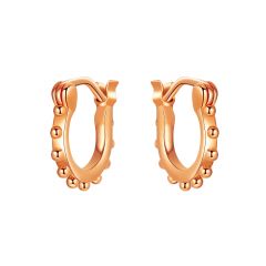 Studded Mix Hoop Carrier Earring Rose Gold Plated