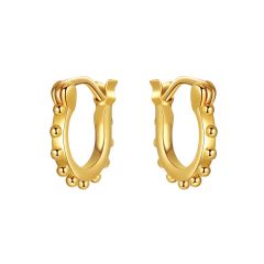 Studded Mix Hoop Carrier Earring Gold Plated
