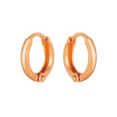 Minimal Mix Hoop Carrier Earring Rose Gold Plated