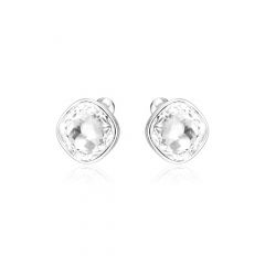 Cushion Mix Carrier Earrings Rhodium Plated