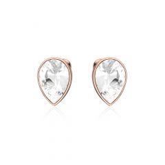 Teardrop Mix Carrier Earrings Rose Gold Plated