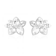 Robyn Mix Drop Carrier Earrings Rhodium Plated
