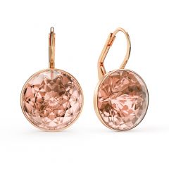 Bella Earrings With 10 Carat Vintage Rose Crystals Rose Gold Plated