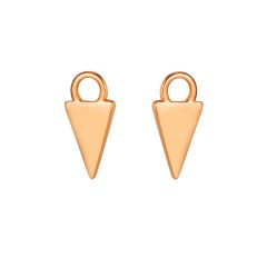 Minimal Triangle Plate Mix Hoop Earring Charms Rose Gold Plated