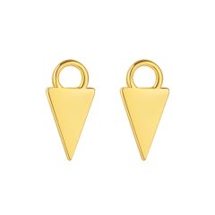 Minimal Triangle Plate Mix Hoop Earring Charms Gold Plated