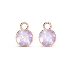 Bella 2 Carat Mix Charms with Lavender Moonstone Swarovski Crystals Rose Gold Plated