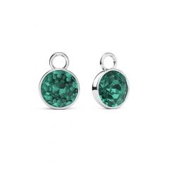 Bella 2 Carat Mix Charms with Blue Zircon Crystals Rhodium Plated