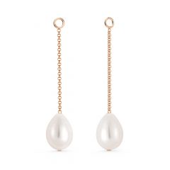 Single Drop Pear Freshwater Pearl Mix Charm Rose Gold plated