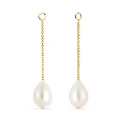 Single Drop Pear Freshwater Pearl Mix Charm Gold plated