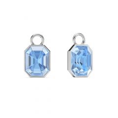 Octagon Mix Charms Light Sapphire Crystal Rhodium Plated