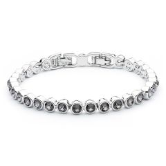 MYJS Tennis Bracelet with Black Diamond Swarovski® Crystals