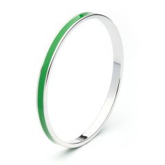 Forest Green Enamel Petite Candy Bangle