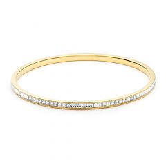 Magic Eternity Metro Square Crystal Bangle Gold Plated